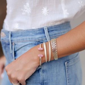 ✨Kendra Scott Pink Rhodolite “Edie” Cuff Bracelet ✨